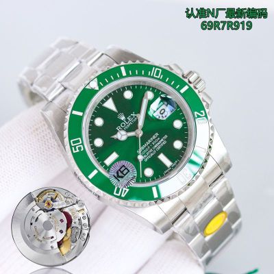N Factory Green ROLEX Submariner 904L Steel Water Ghost  Green Watch